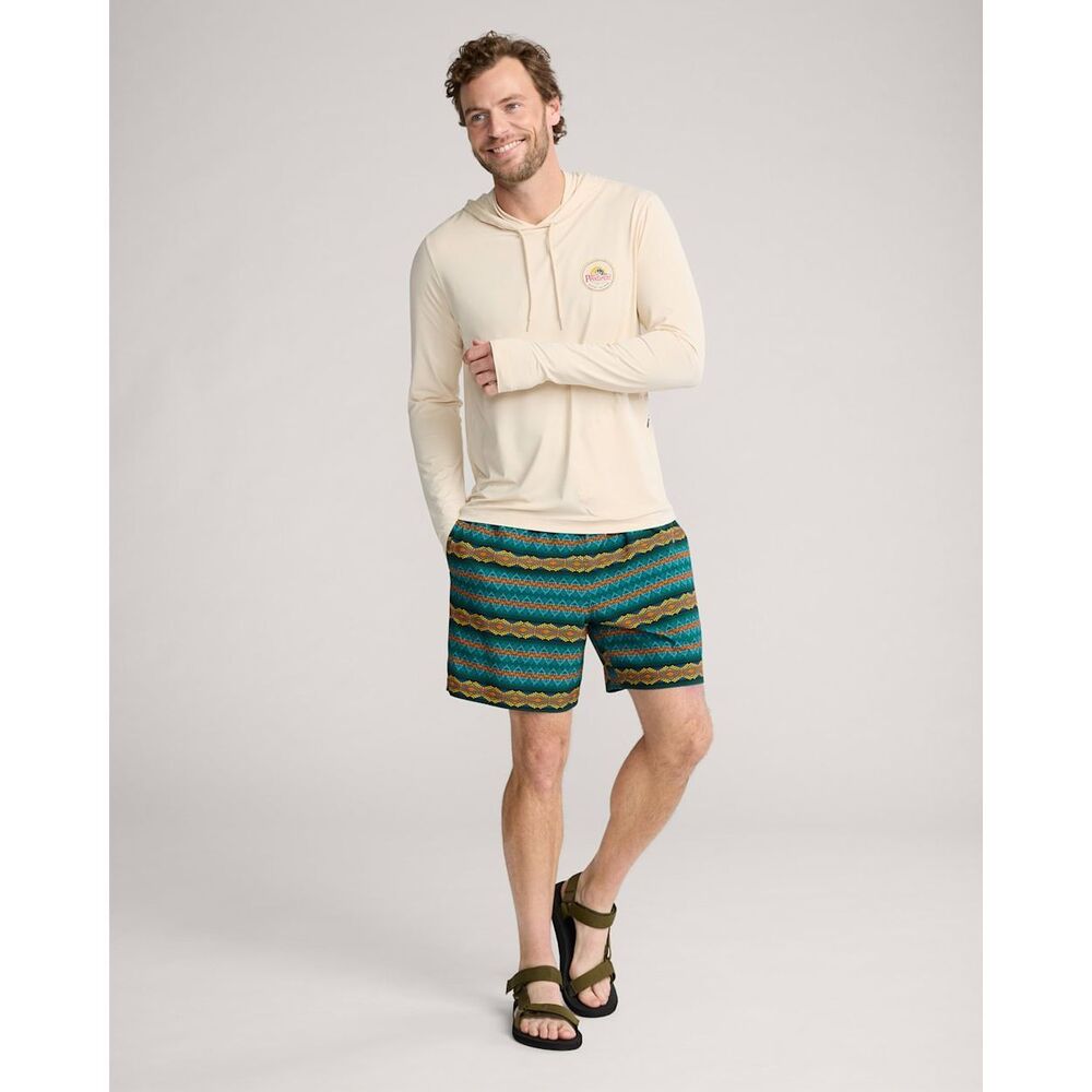 Pendleton Haystack Rock Graphic Long-Sleeve Hoodie Rashguard Sandshell Large - Picture 5 of 8
